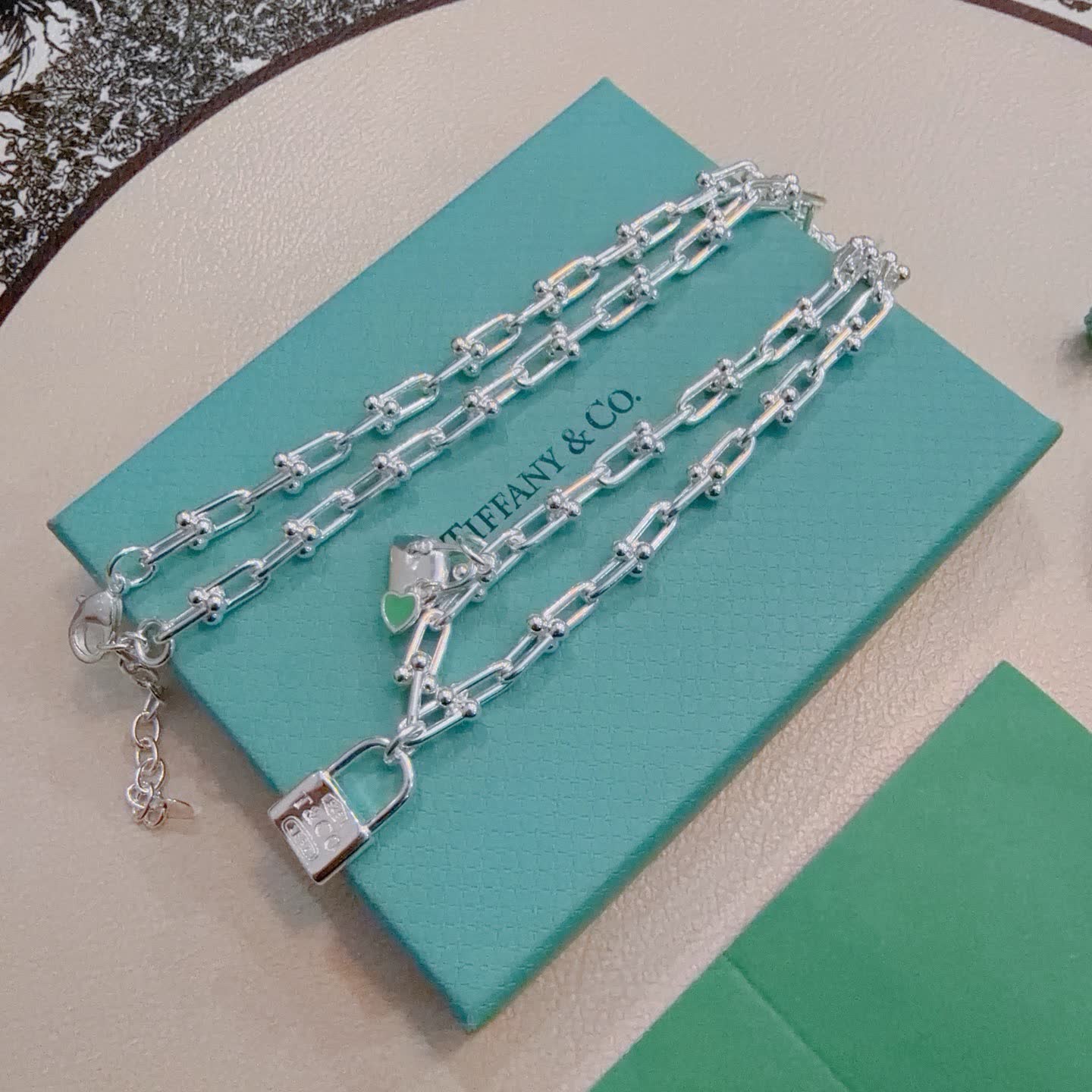 Tiffany & Co. Lock Charm Necklace